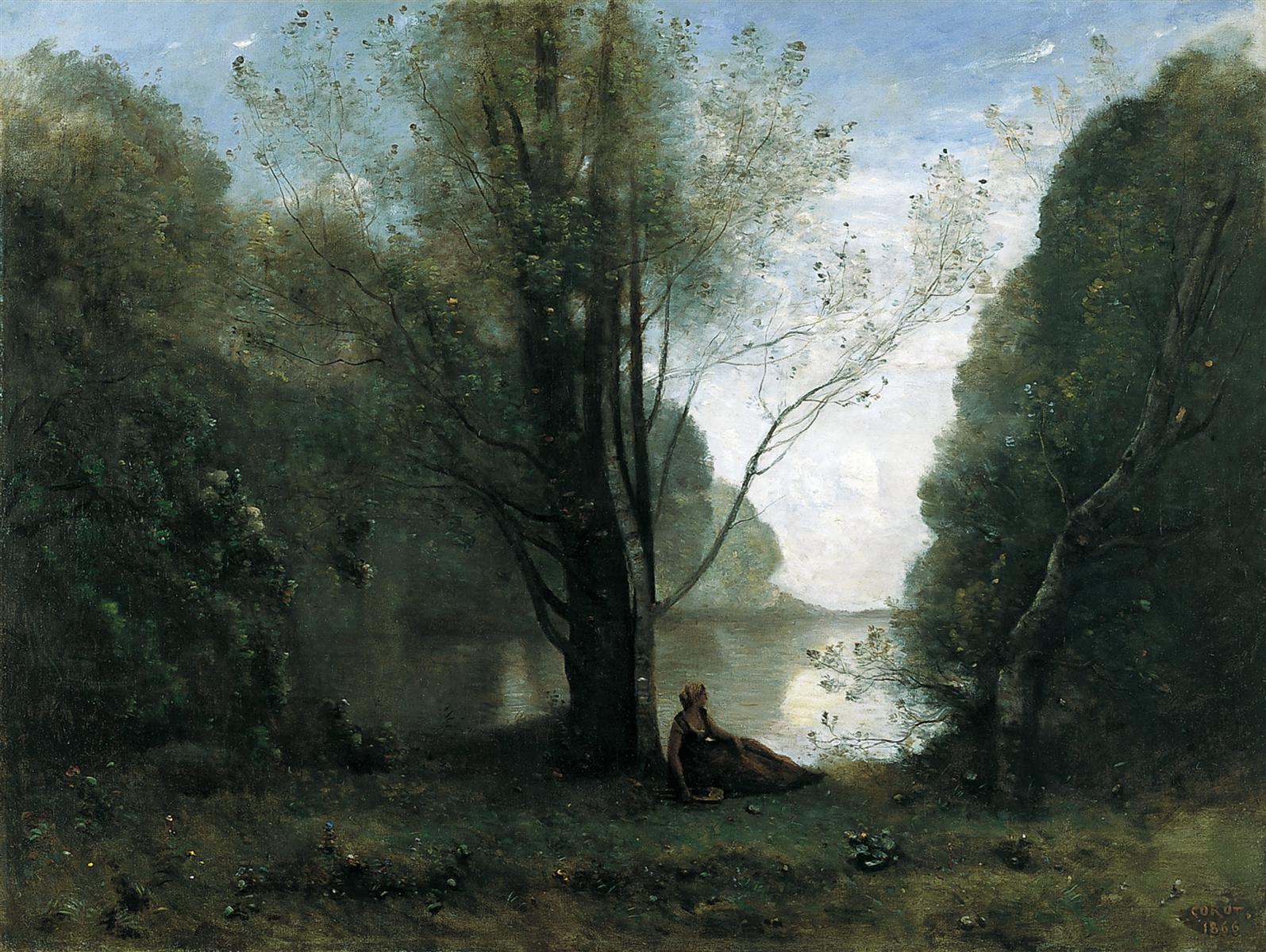 camille-corot-the-solitude-recollection-of-vigen-limousin-1866